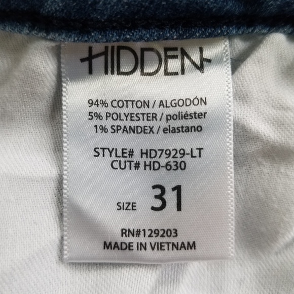 HIDDEN Women's High Rise Distressed Raw Hem Ankle Crop Jeans Size 31 - Picture 13 of 14